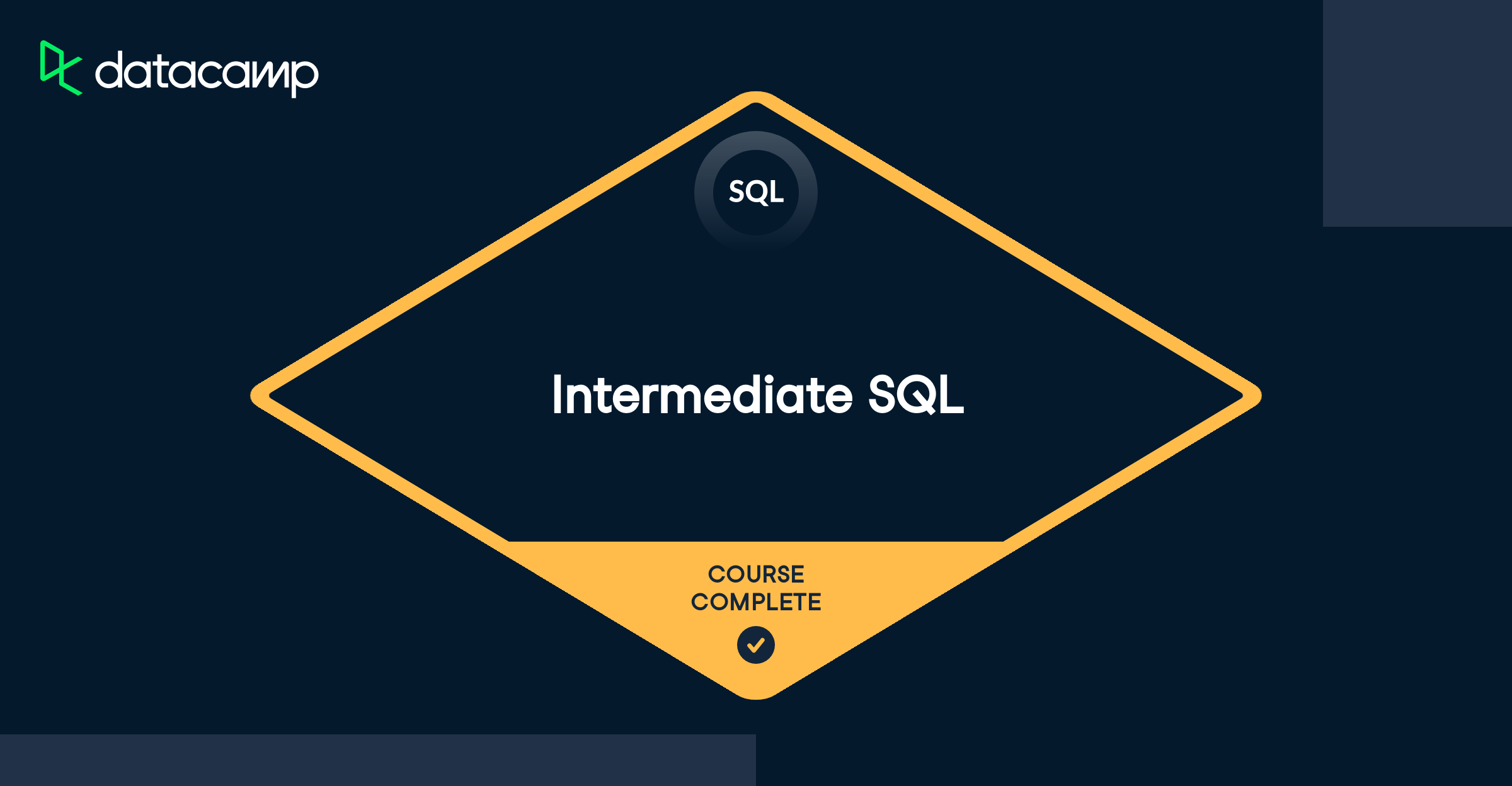 Certificate of completion from DataCamp
